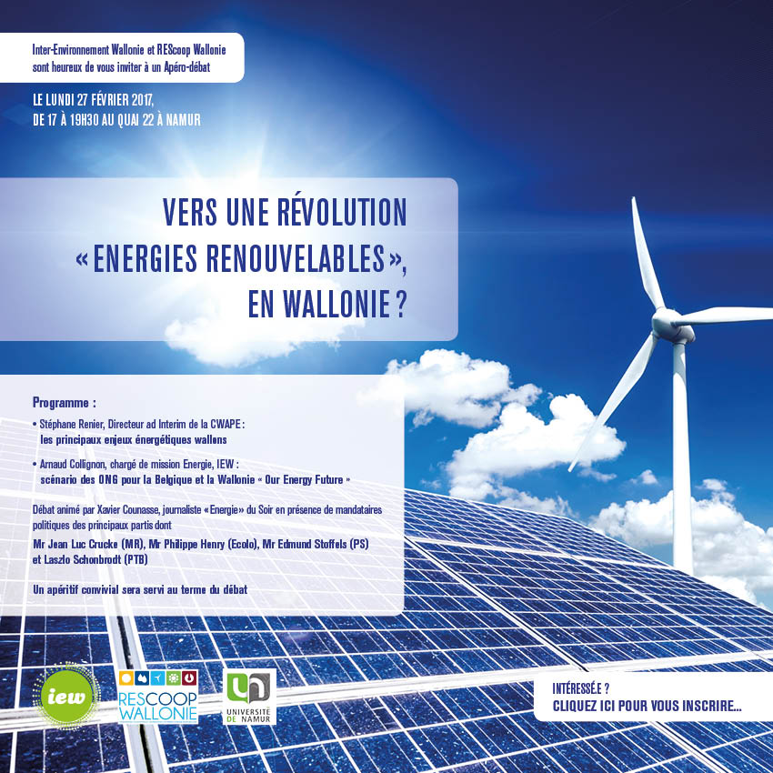 Conference Vers une révolution énergie renouvelable en Wallonie 27022017